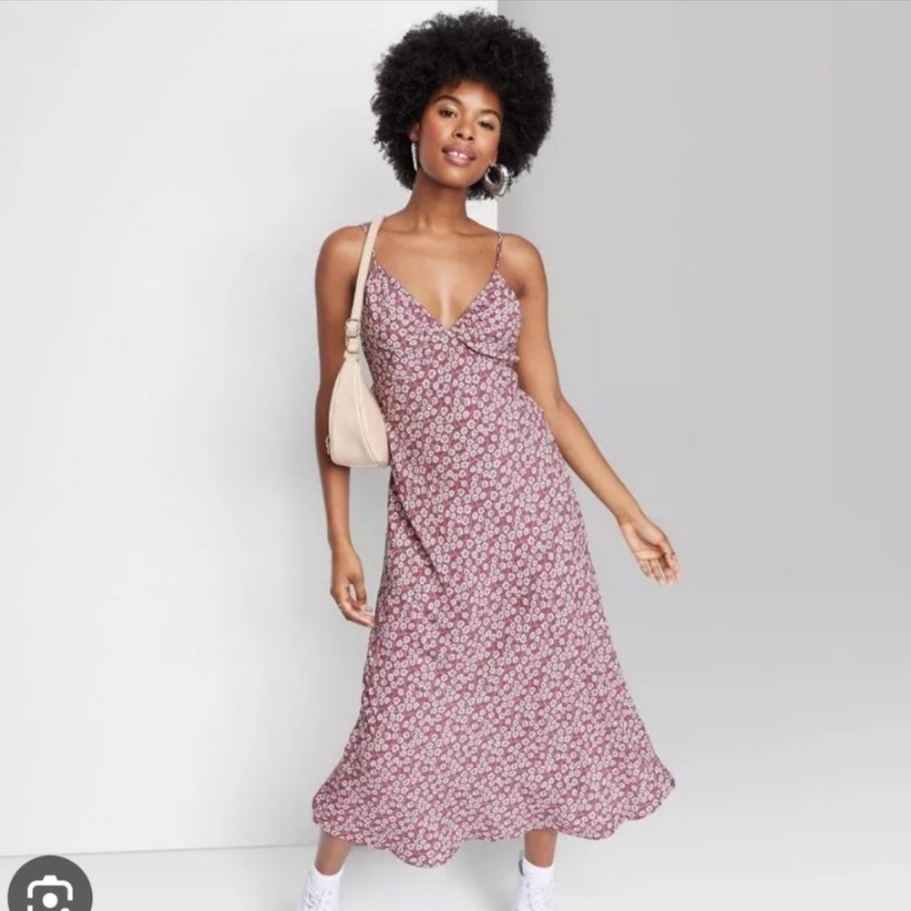Women's tie back midi dress